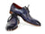 Paul Parkman Men's Blue & Navy Hand-Painted Derby Shoes (ID#PP2279) - WKshoes