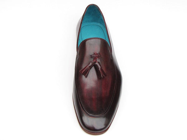 Paul Parkman Men's Tassel Loafer Black & Purple Shoes (ID#049-BLK-PURP) - WKshoes