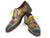 Paul Parkman Wintip Oxfords Green Handpainted Calfskin (ID#228-GRN) - WKshoes