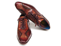 Paul Parkman Handmade Lace-Up Casual Shoes For Men Brown Hand-Painted (ID#84654-BRW) - WKshoes