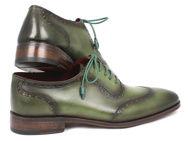 Paul Parkman Men's Green Calfskin Oxfords (ID#K78-GRN) - WKshoes