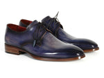 Paul Parkman Men's Blue & Navy Hand-Painted Derby Shoes (ID#PP2279) - WKshoes
