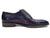 Paul Parkman Men's Purple & Navy Medallion Toe Oxfords (ID#PR88TT) - WKshoes