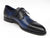 Paul Parkman Men's Parliament Blue Derby Shoes Leather Upper and Leather Sole (ID#046-BLU) - WKshoes