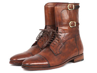 Paul Parkman Men's High Boots Brown Calfskin (ID#F554-BRW) - WKshoes