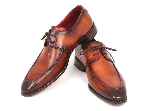 Paul Parkman Brown Leather Apron Derby Shoes For Men (ID#33SX92) - WKshoes