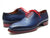 Paul Parkman Goodyear Welted Wholecut Oxfords Navy Blue Hand-Painted (ID#044CR) - WKshoes