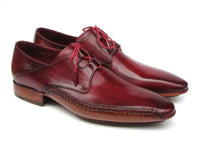 Paul Parkman Men's Ghillie Lacing Side Handsewn Dress Shoes - Burgundy Leather Upper and Leather Sole (ID#022-BUR) - WKshoes