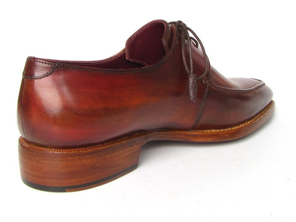 Paul Parkman Goodyear Welted Square Toe Apron Derby Shoes Brown (ID#322A7) - WKshoes