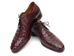 Paul Parkman Brown & Bordeaux Crocodile Derby Shoes - WKshoes