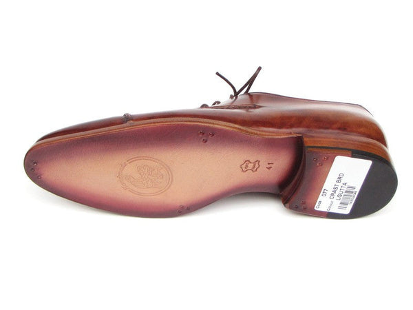 Paul Parkman Men's Captoe Oxfords Brown Hand Painted Shoes (ID#077-BRW) - WKshoes
