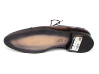 Paul Parkman Men's Bordeaux / Tobacco Derby Shoes Leather Upper and Leather Sole (ID#046-BRD-BRW) - WKshoes