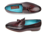 Paul Parkman Men's Tassel Loafer Black & Purple Shoes (ID#049-BLK-PURP) - WKshoes