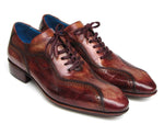 Paul Parkman Handmade Lace-Up Casual Shoes For Men Brown Hand-Painted (ID#84654-BRW) - WKshoes