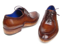 Paul Parkman Men's Side Handsewn Split-toe Brown Oxfords (ID#054-BRW) - WKshoes