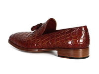 Paul Parkman Brown Crocodile Calfskin Tassel Loafer - WKshoes