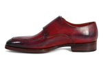 Paul Parkman Men's Double Monkstrap Shoes Black & Bordeaux (ID#PP3851) - WKshoes