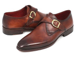 Paul Parkman Monkstrap Dress Shoes Brown & Camel (ID#011B44) - WKshoes