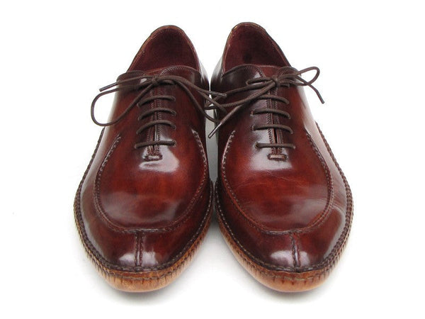 Paul Parkman Men's Side Handsewn Split-toe Burgundy Oxfords (ID#054-BUR) - WKshoes