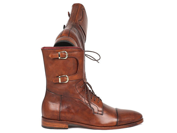 Paul Parkman Men's High Boots Brown Calfskin (ID#F554-BRW) - WKshoes