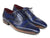 Paul Parkman Men's Captoe Navy Blue Hand Painted Oxfords (ID#5032-NAVY) - WKshoes