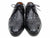 Paul Parkman Black Crocodile Embossed Derby Shoes - WKshoes