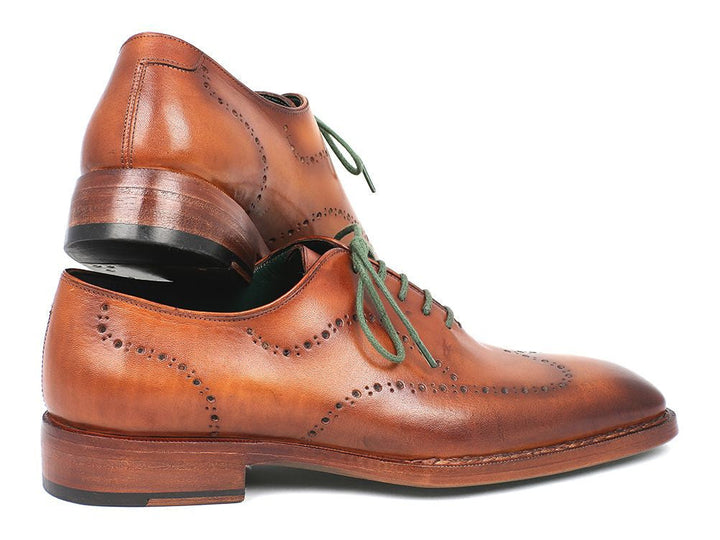 Paul Parkman Men's Wingtip Oxford Goodyear Welted Camel Brown (ID#87CML66) - WKshoes