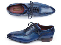 Paul Parkman Handmade Lace-Up Casual Shoes For Men Blue (ID#84654-BLU) - WKshoes