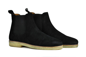 Hound and Hammer Black Suede Chelsea Boots