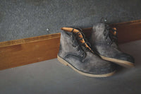 Hound and Hammer Men's Laced Suede Boots, Burnished Grey - WKshoes
