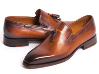 Paul Parkman Brown Goodyear Welted Tassel Loafers (ID#51TS-BRW) - WKshoes