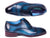 Paul Parkman Men's Captoe Oxfords Blue & Turquoise (ID#1744-BTQ) - WKshoes