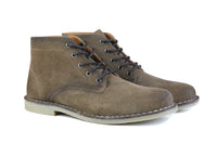 Hound and Hammer Men's Laced Suede Boots, Burnished Tobacco - WKshoes