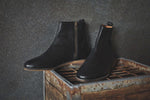 Hound and Hammer men's black leather zipper boots - WKshoes