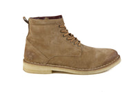 Hound and Hammer Men's High Laced Suede Boots, Sandstone - WKshoes