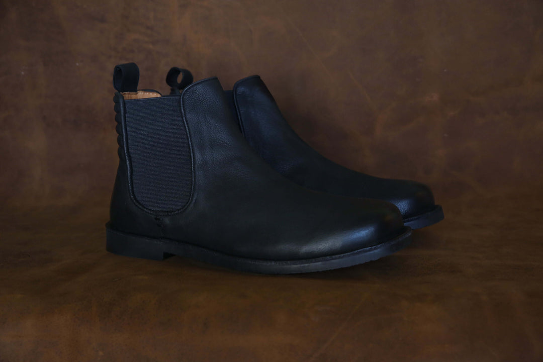 Hound and Hammer Black Leather Chelsea Boots - WKshoes