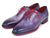 Paul Parkman Men's Goodyear Welted Purple Wingtip Oxfords - WKshoes