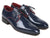 Paul Parkman Navy Medallion Toe Derby Shoes - WKshoes