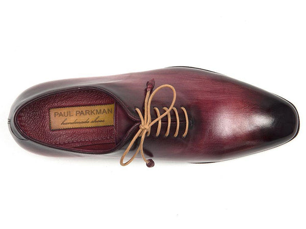 Paul Parkman Men's Burgundy Wholecut Plain Toe Oxfords - WKshoes