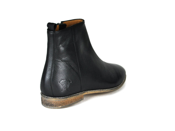 Hound and Hammer men's black leather zipper boots - WKshoes