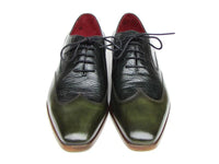 Paul Parkman Men's Floater Leather Green Wingtip Oxford - WKshoes