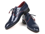 Paul Parkman Navy Medallion Toe Derby Shoes - WKshoes