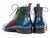 Paul Parkman Wingtip Ankle Boots Three Tone Blue Purple Green (ID#777-BLU-PRP) - WKshoes