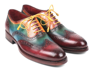 Paul Parkman Multi-Color Goodyear Welted Wingtip Oxfords