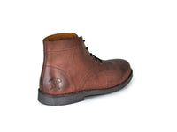 Hound and Hammer Laced Leather Boots, Oxblood - WKshoes