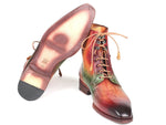 Paul Parkman Men's Green, Camel & Bordeaux Leather Boots - WKshoes