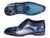 Paul Parkman Men's Cap Toe Oxfords Blue & Navy (ID#024-NVYBLU) - WKshoes