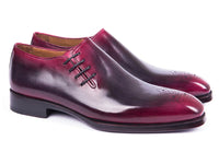Paul Parkman Men's Side Lace Oxfords Purple & Gray (ID#846F11) - WKshoes