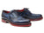 Paul Parkman Men's Triple Leather Sole Navy Wingtip Oxfords (ID#027TRPNVY) - WKshoes
