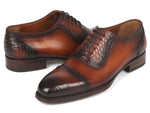 Paul Parkman Goodyear Welted Cap Toe Oxfords Brown (ID#9482-BRW) - WKshoes
